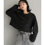 カーディガン 「cheriella」前後２WAYショート丈ニットカーディガン 2-WAY SHORT KNIT CARDIGAN レディース