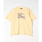 「BURBERRY」 半袖Tシャツ L イエロー メンズ