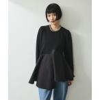 tシャツ 「WEB限定」・「オケージョン」フリルペプラムロングスリーブカットソー レディース