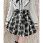 スカート バックレースアップチェックスカート