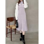ワンピース 「MARY QUANTコラボ」シャツドッキングニットワンピース
