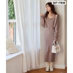 ワンピース ZIPニットワンピース＊ボレロSET  306991