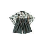 ベビー服 ロンパース mocmof 袴ロンパース 濃抹茶 70