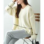 ニット セーター ステッチレース編