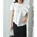 tシャツ 異素材切替アシメフリルＴ