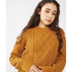 ニット セーター W CABLE PETIT C- NK SWEATER レディース