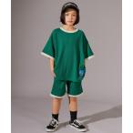 セットアップ 「PAIRMANON STREET」ワッフル 配色 ワンポイント 半袖 セットアップ キッズ 子供服 男の子 女の子