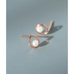 ショッピングパール ピアス ピアス パール×ドロップラインピアス「K10」 レディース