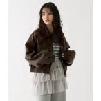 ブルゾン アウター エコレザーブルゾン/AND YUA ANY/302089 キッズ 子供服 男の子 女の子