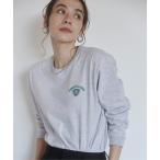 tシャツ ワンポイント 刺繍 ロゴ ロンT レディース