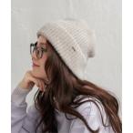 ニット帽 ニットキャップ モヘアリブニットワッチキャップ レディース