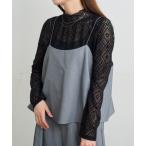 tシャツ ストレッチレースハイネックカットソー レディース