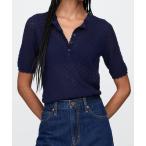 ニット セーター リネンブレンド ポインテール ヘンリートップス レディース