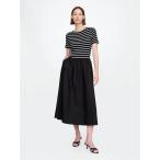 ワンピース ミックスメディア モダン リブ マキシワンピース