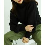 ニット セーター ハイネックボリュ�