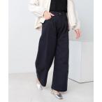 パンツ タックワイドパンツ レディース