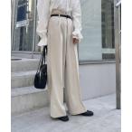 パンツ ベルト付きスラックス2 レディース