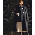 [FREAK'S STORE] [Johnson Woolen Mills] полупальто "даффл коут" 38 темно-синий женский 