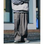 カーゴパンツ サイドライン/ナイロンワイドカーゴパンツ「セットアップ対応」 メンズ