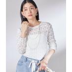 ショッピングカットソー tシャツ 「手洗い可能」ラッセル レース クルーネック カットソー レディース
