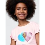 tシャツ フリッピー 変身スパンコール フラッタースリーブ グラフィックTシャツ (キッズ) キッズ 子供服 女の子