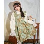 ワンピース 「クティールとレトロ」セットアップ着用可　ゴブランミニジャンパースカート/ワンピース