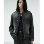 デニムジャケット gジャン VINTAGE WASHED DENIM ZIP MOTO JACKET メンズ レディース