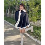 ショッピングポンチョ 「apres jour by あかちゃす」 ポンチョコート フリー ブラック レディース