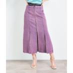 デニムスカート マルチスリットデ�