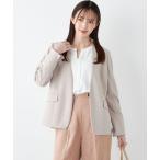ショッピングcolors ジャケット ノーカラージャケット SHIPS Colors:ストレッチ ジョーゼット Vカラー ジャケット3 (セットアップ可能) レディース