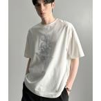 tシャツ 「Classical Origin」「自分を開花させる。」フラワー柄プリントベーシックフィットTシャツ/Flower Print Basic