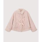 ムートンコート ボアコート ふわふわ可愛いリボンショートコート Cozy Fluffy Cute Ribbon Short Coat レディース