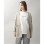 ショッピングプールバック カーディガン 「AECA BLANC」アエカブラン/バックプリーツトッパーカーディガン レディース