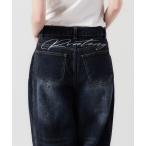 ショッピングレディ 夏 ジーンズ デニム デニムパンツ Used Like Wide Leg Buggy Jeans / ウォッシュ ワイドレッグ バギーデニムパンツ レディ