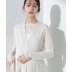 tシャツ 梨地シアーカットトップス レディース