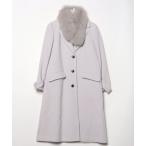 ショッピング毛皮 「LAISSE PASSE」 チェスターコート SMALL グレー レディース
