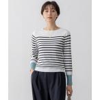 ニット セーター 「洗える」シルキーレーヨンワイドリブ ニット レディース