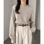 ショッピングアンドミー トレーナー スウェット テレコリブショート丈ラメスウェットップス レディース