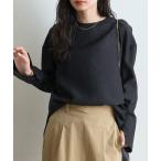 ブラウス シャツ クルーネック袖ギャザーシアーブラウス レディース