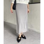 スカート ラメニットナロースカート