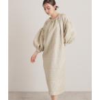 ワンピース 「トレンド／コクーン」小花ジャカードワンピース