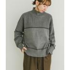 ニット セーター ハイネックステッチニット レディース