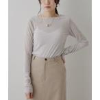 tシャツ シアーベロアバックシャンカットソー レディース