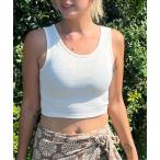 タンクトップ ノースリーブ GOOD KEEPSAKE /ロキシーショート丈バックデザインタンクトップ レディース