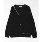 カーディガン 「Bz」モノトーンステッチデザインニットカーディガン レディース メンズ