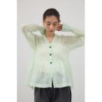 カーディガン シアーペプラムカー�