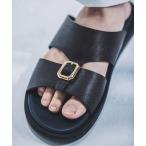 サンダル レザー バックル サンダル メンズ