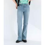 パンツ 「大きいサイズ」すごのびストレッチデニムブーツカットパンツ(ゆったり太もも)「股下68cmj」 レディース