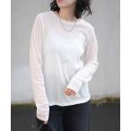 tシャツ シアーロングTシャツ(日本製)ロンT レディース