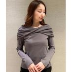 tシャツ ツイストケープカットソー レディース